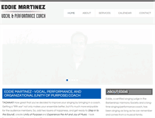 Tablet Screenshot of eddiemartinezcoach.com